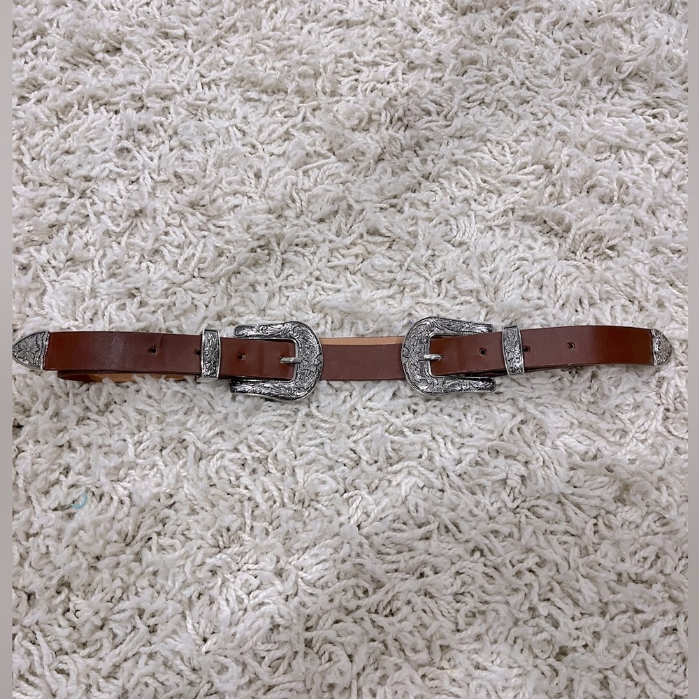 Double Buckle Western Belt Size Small